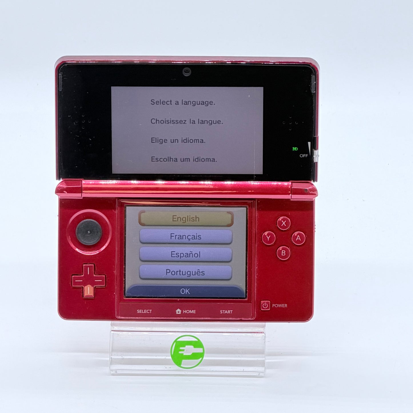 Nintendo 3DS Handheld Game Console CTR-001 Metallic Red