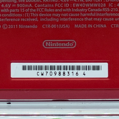 Nintendo 3DS Handheld Game Console CTR-001 Metallic Red